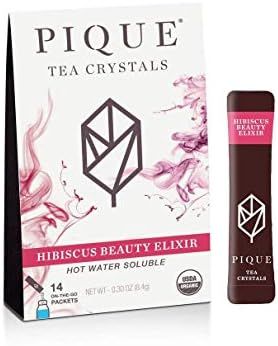 Pique Organic Hibiscus Tea Crystals - Naturally High in Vitamin C and Caffeine-Free Herbal Tea, R... | Amazon (US)