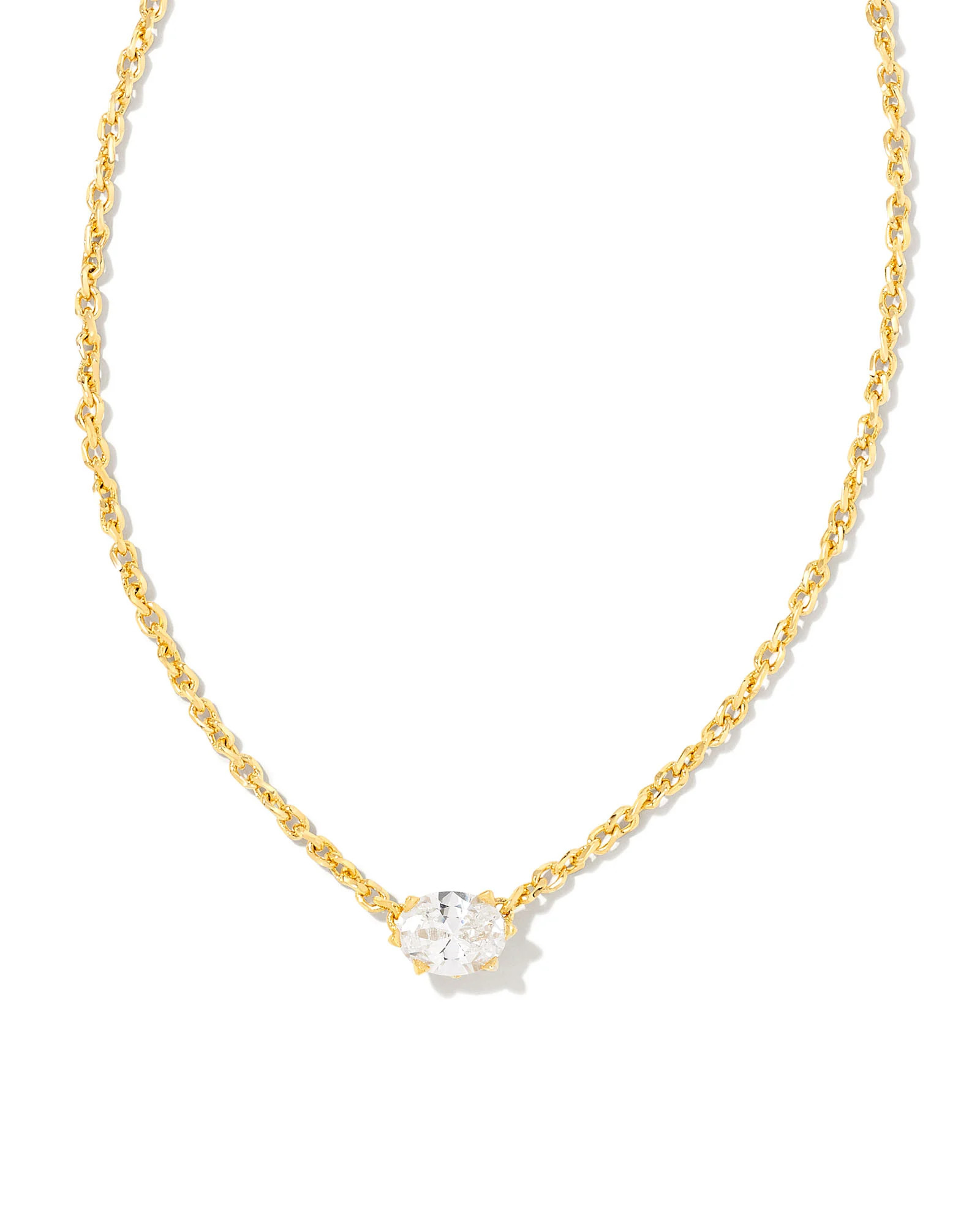 Cailin Gold Pendant Necklace in White Crystal | Kendra Scott | Kendra Scott