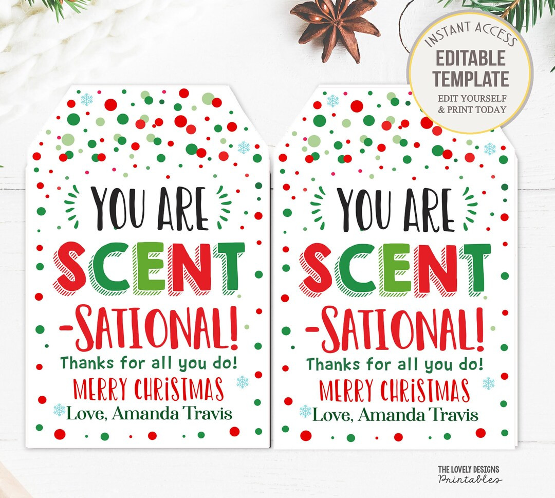 You are Scent-sational Tag Christmas Gift  Potpourri Candle Handmade Holiday Staff Appreciation T... | Etsy (US)