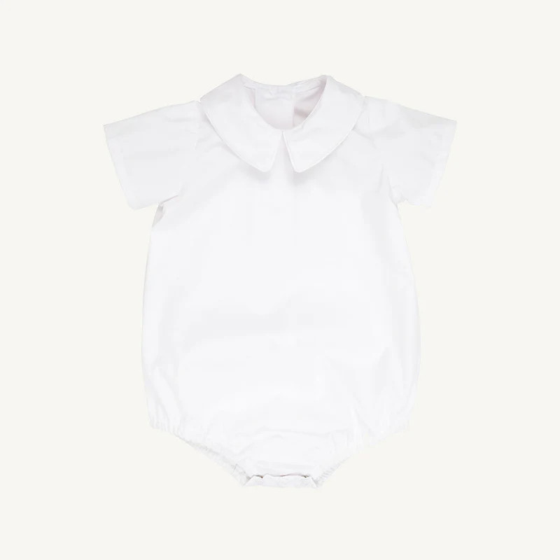 Peter Pan Collar Shirt & Onesie (Short Sleeve Woven) - Worth Avenue Wh | The Beaufort Bonnet Company