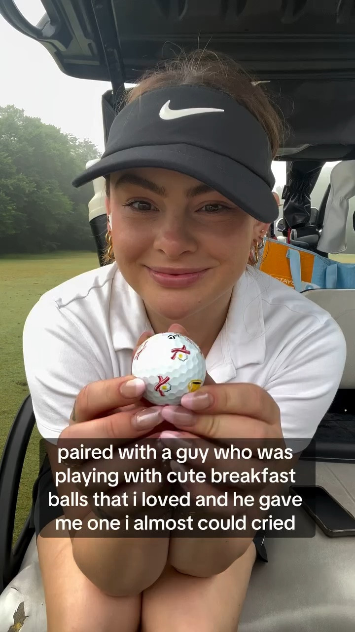this kind man made my day🥲 
tiktok: thegolfgirlfriend 
•
•
•
dallas golf, golf, golf girlfriend, golf caddy, golf ball retriever, golf balls, golf humor, golfing, golfer, golf girl, taylor made, breakfast ball