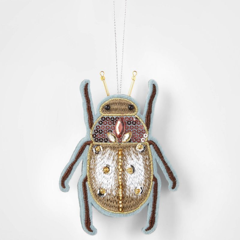 Felt Jeweled Beetle Christmas Tree Ornament Blue - Wondershop™ | Target