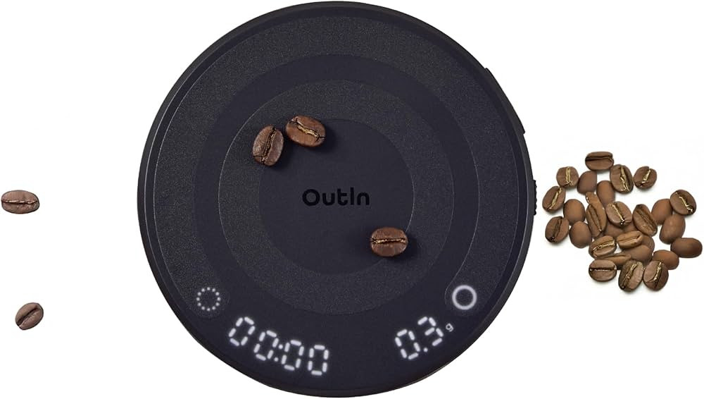OutIn Claro Portable Coffee Scale, Espresso Scale 2kg/0.1g Accurate Measurement, Pour Over Coffee... | Amazon (US)
