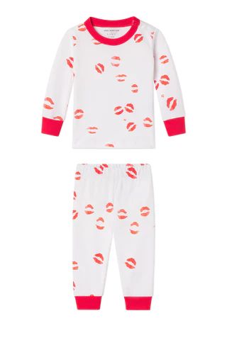 Baby Long-Long Set in Kisses | LAKE Pajamas