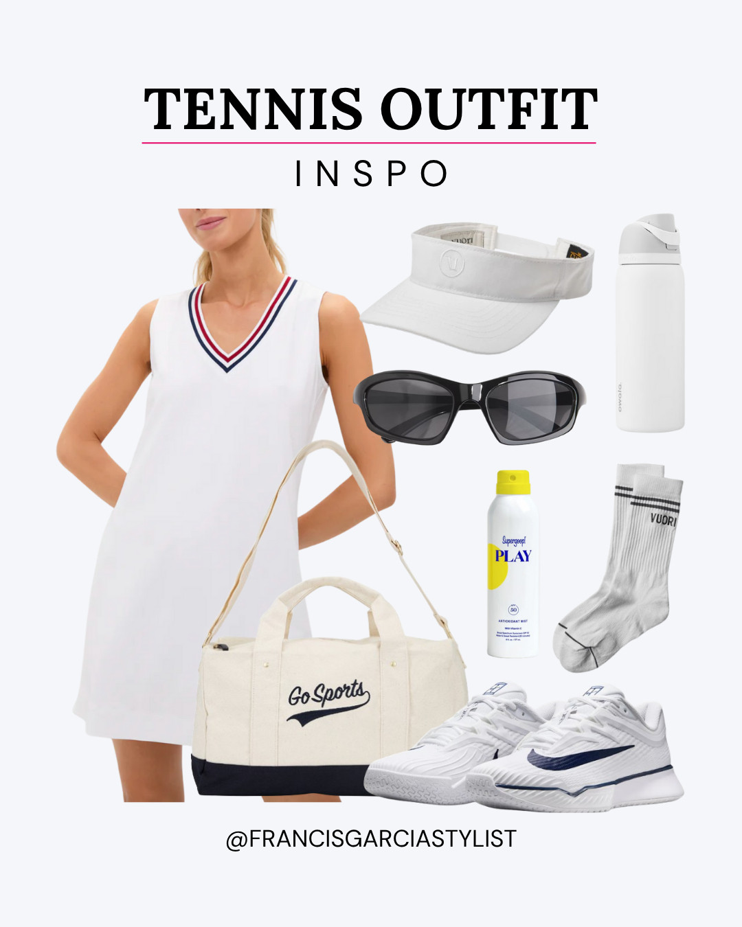 Tennis Outfit Inspo 

// Tennis, Tennis Outfit, Tennis Shoes, Athletic Shoes, White Athletic Shoes, Workout Shoes, Tennis Shoes Womens, Sneakers Women, Sneakers 2025, Tennis Dress, Tennis Bag, Visor, Sun Visor, Sunglasses, Sunglasses Womens, Sunglasses 2025, Sunscreen, Crew Socks, Crew Socks Women, White Socks, Tumbler, Outfits, Outfit Inspo 

 #LTKActive #LTKStyleTip #LTKItBag