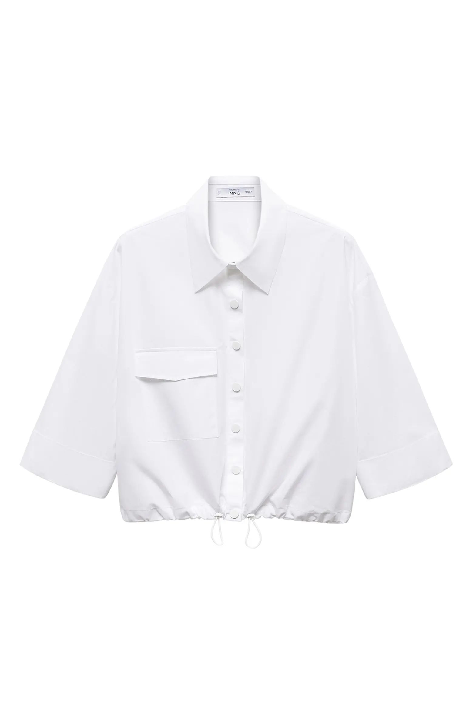 MANGO Puffer Drawcord Shirt | Nordstrom | Nordstrom