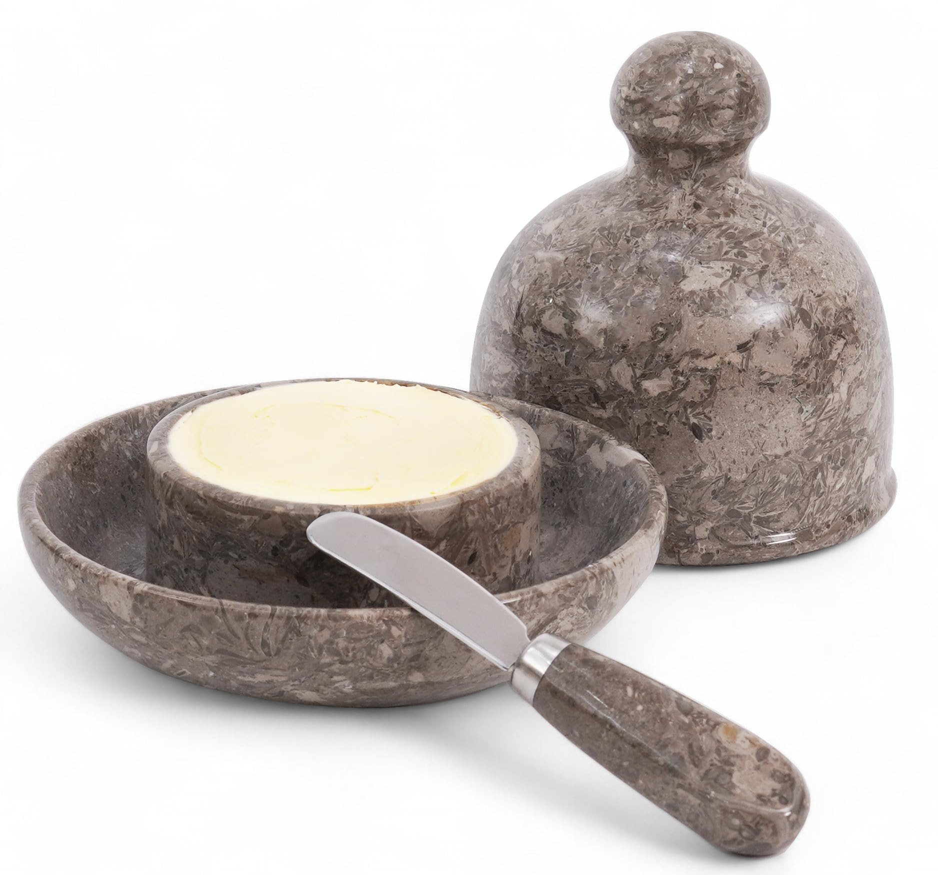 Radicaln Marble Butter Dish With Lid 6" Inches Oceanic Handmade Butter Crock For Spreadable Butte... | Amazon (US)