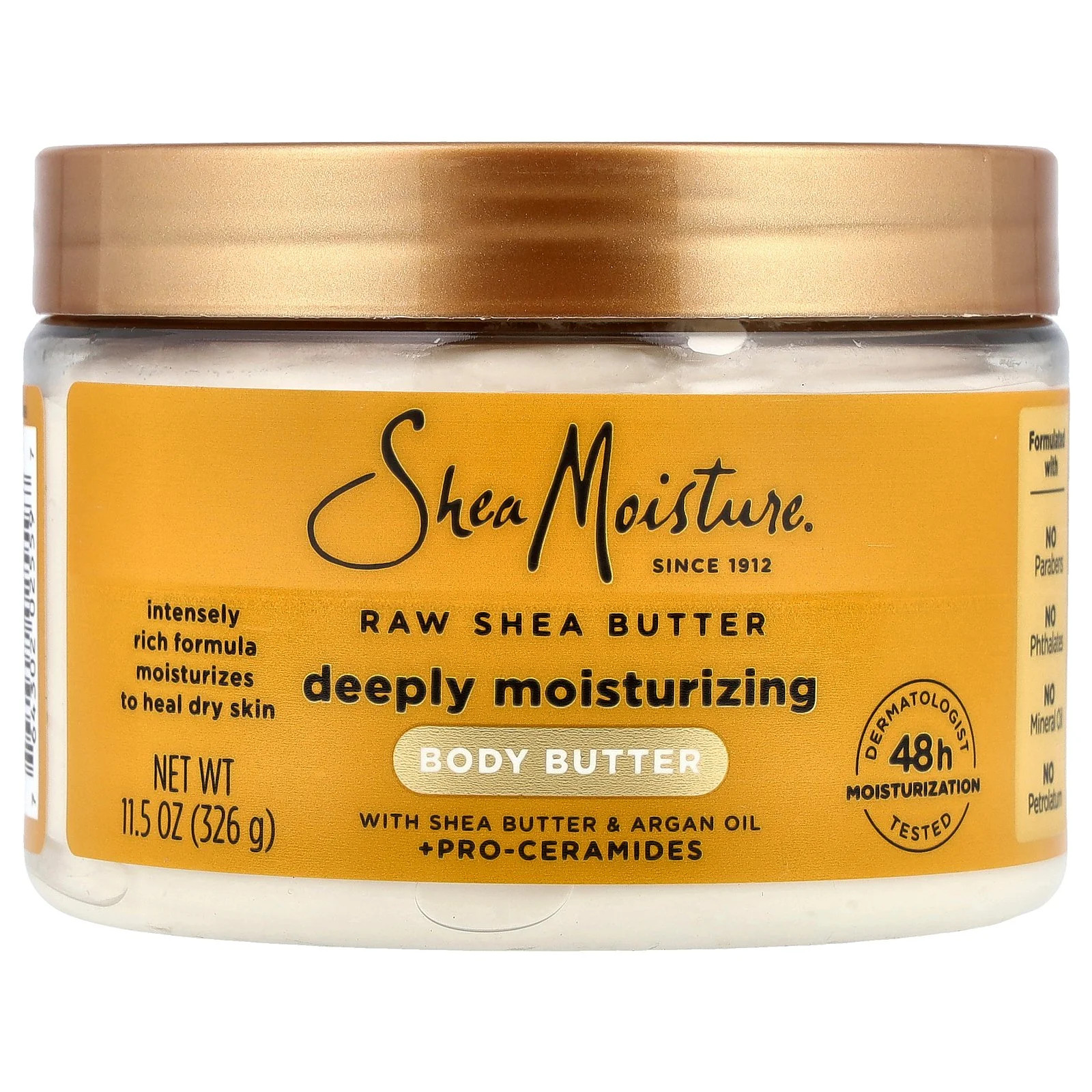 SheaMoisture Deeply Moisturizing Body Butter with Raw Shea Butter, Argan Oil and Pro-Ceramides, R... | Walmart (US)
