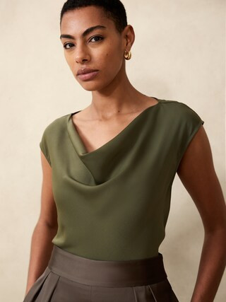 Cowl-Neck Top | Banana Republic Factory