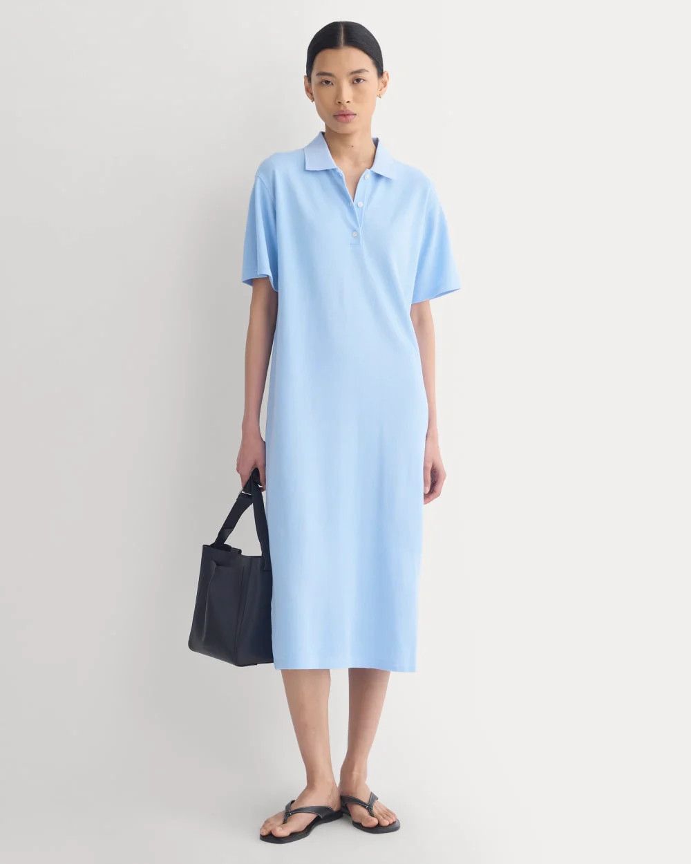 Pique Polo Short-Sleeve Dress | Navy | Everlane