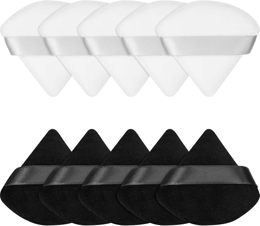 Maitys 10 Pcs Triangle Powder Puff Makeup Puffs Face Soft Velour Puff Beauty Setting Sponge for L... | Amazon (US)