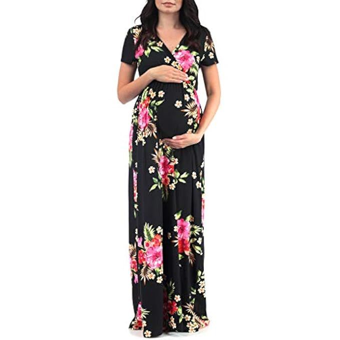 Maternity Short Sleeve Dress - Made in USA | Amazon (US)