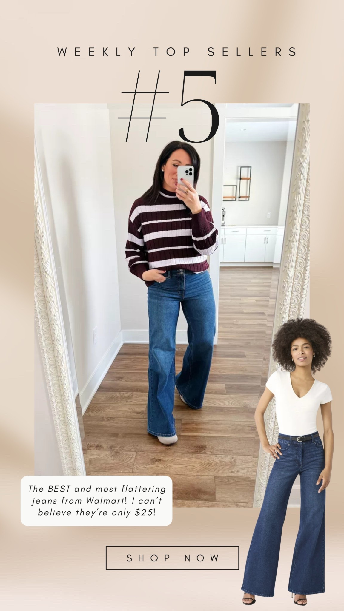 WALMART HAUL 
• large top but true to size 
• size 6 denim 

#LTKootd #LTKSaleAlert #LTKHoliday