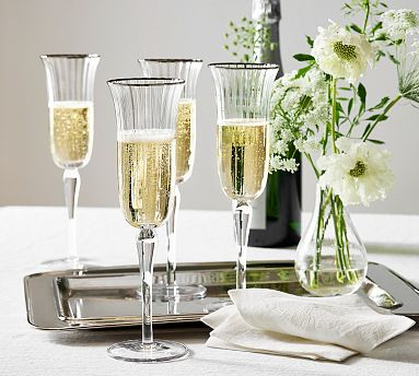 Monique Lhuillier Tatum Champagne Flutes - Set of 2 | Pottery Barn (US)