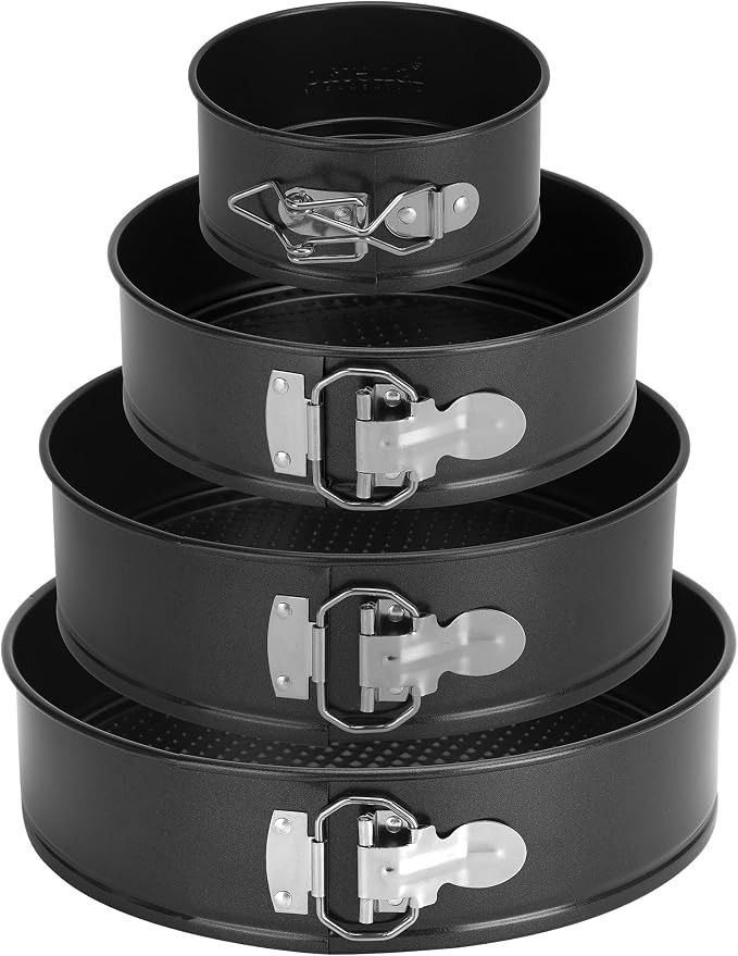 Cake Pan Set for Baking, Non-Stick Springform Pans Set of 4 (4, 7, 9 10inches), Round Cake Pans,C... | Amazon (US)
