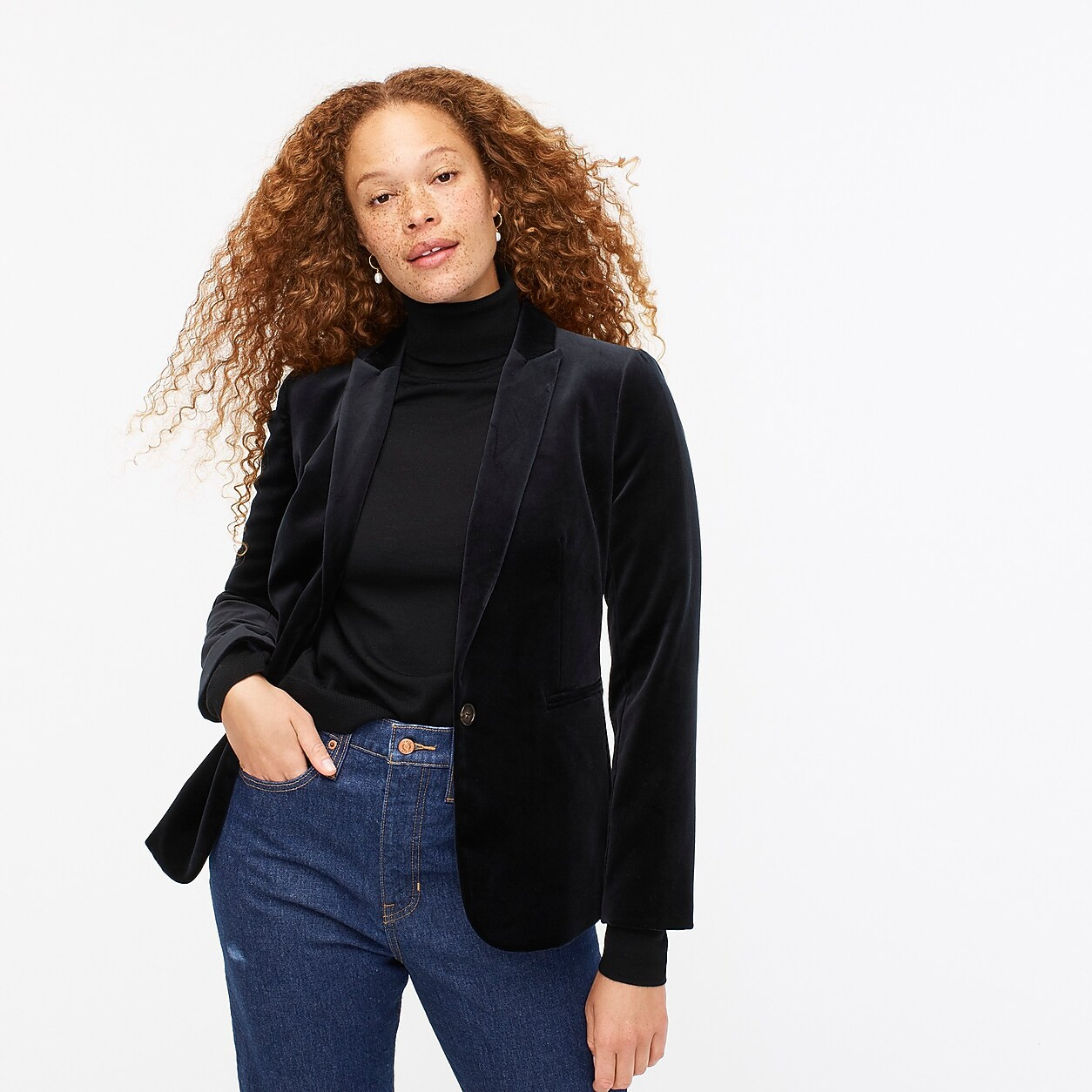 Petite Parke blazer in velvet | J. Crew US