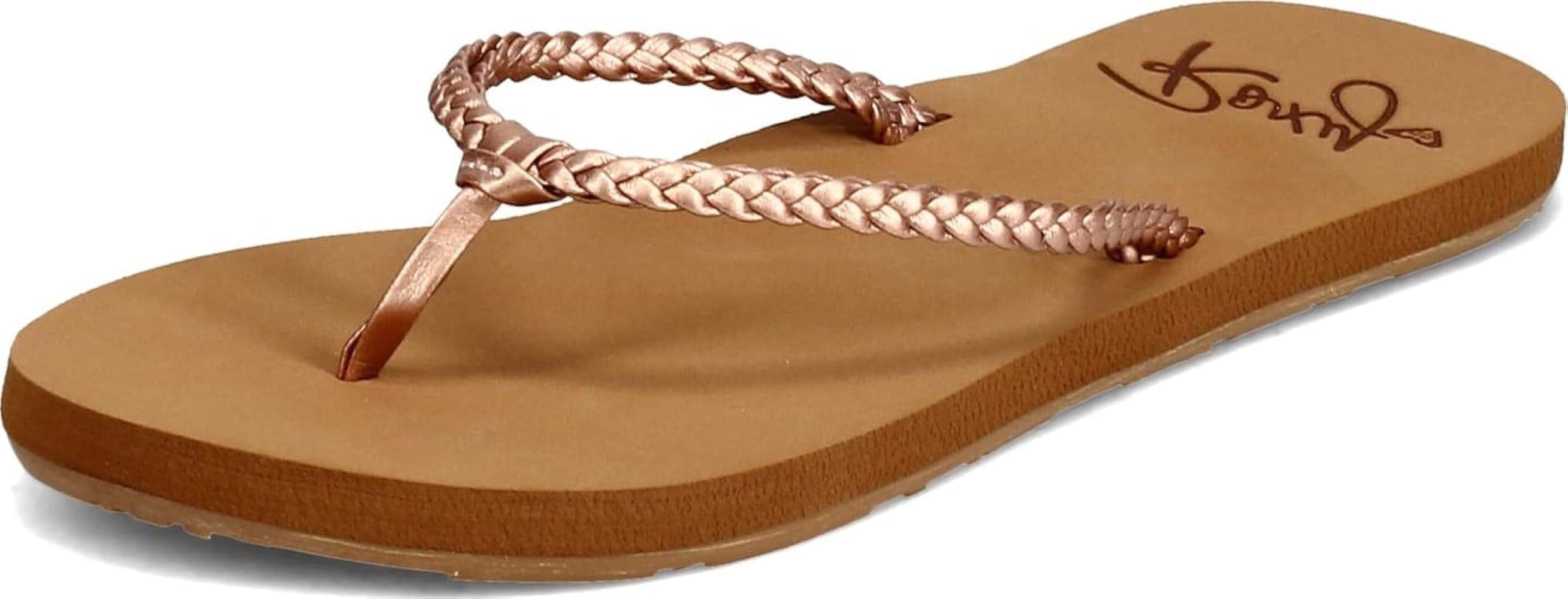 Amazon.com | Roxy Women's Costas Sandal Flip Flop, White, 9 Medium US | Flip-Flops | Amazon (US)
