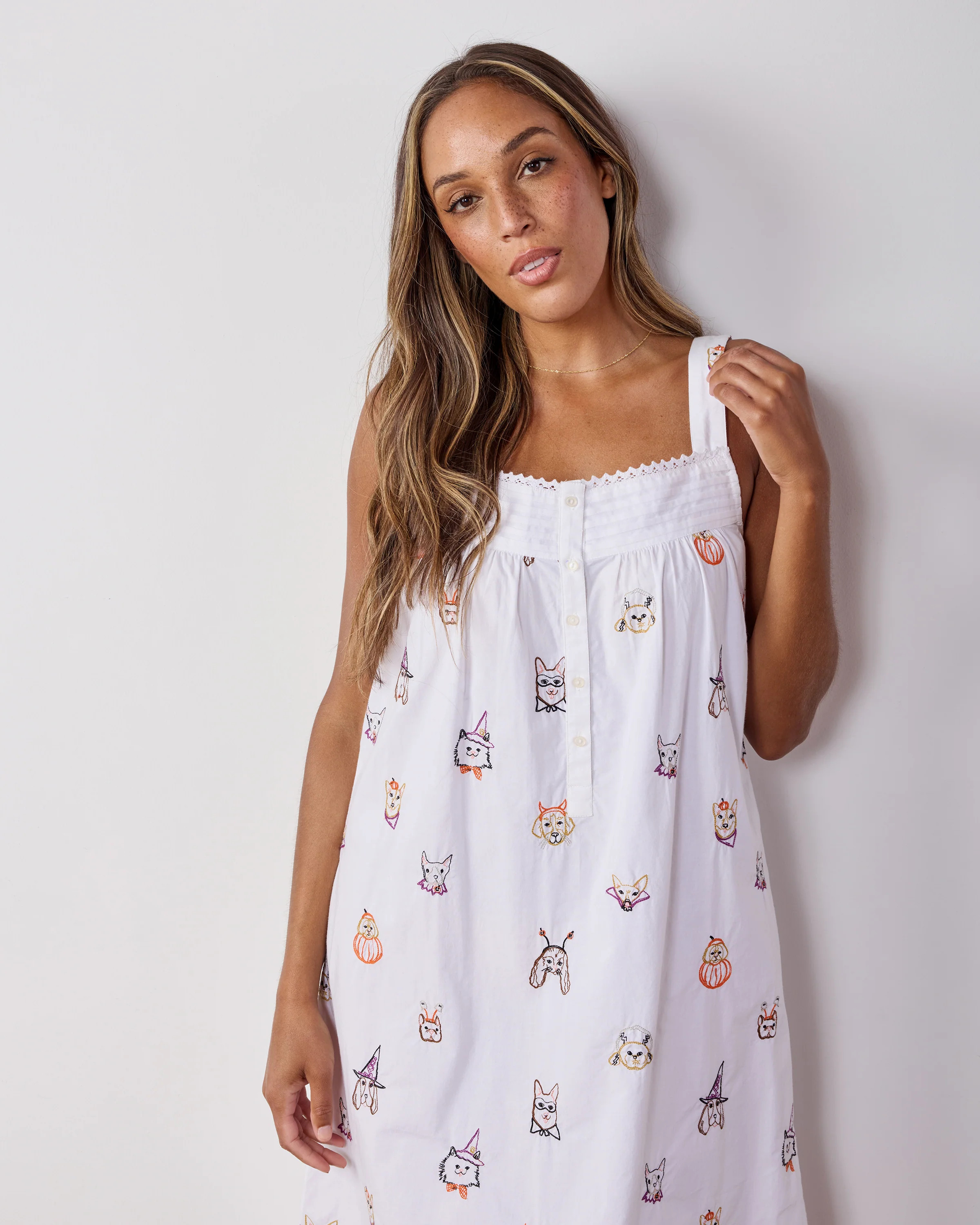 Halloween Hounds - Back To Bed Nightgown - Cloud | Printfresh