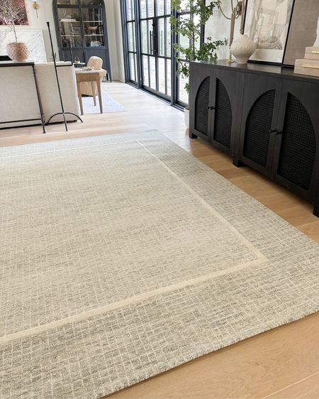 Neutral border rug in Mist/Ivory! This is a super subtle blue that reads like a cool toned neutral! Quality is incredible 🙌🏼

#LTKstyletip #LTKhome #LTKsalealert
