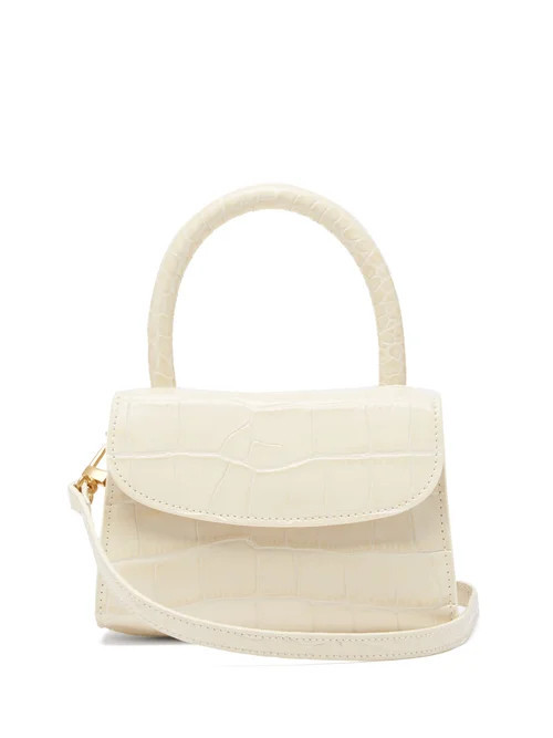 By Far - Mini Crocodile-effect Leather Bag - Womens - Cream | Matches (US)
