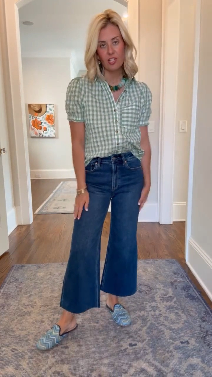 Love a gingham print and this top is such a yes!! 
Top - small
Jeans - 26P
Shoes - 8 tts

#LTKdayinmylife #LTKootd #LTKmomlife