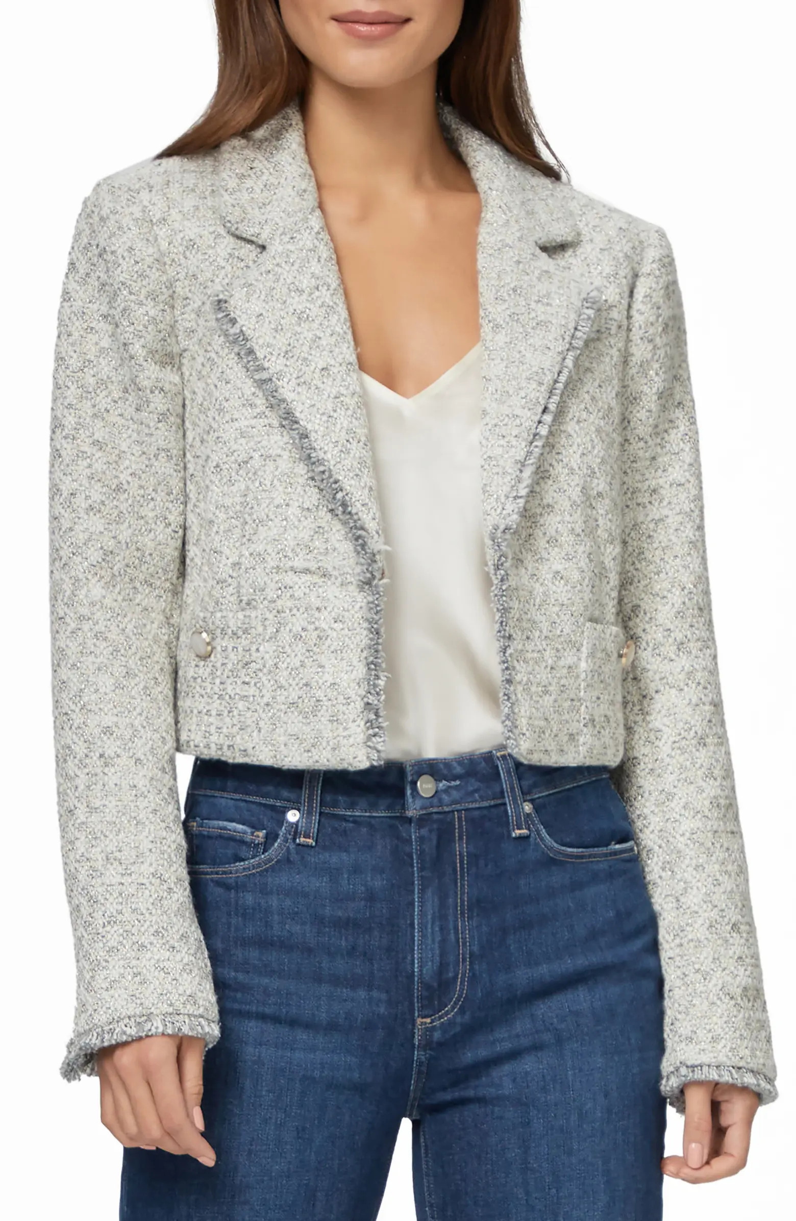 Selyna Crop Tweed Blazer | Nordstrom
