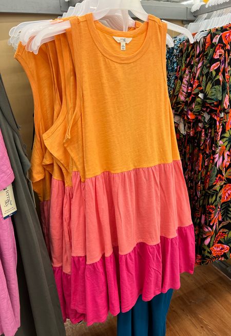 Walmart plus size colorblock tiered sleeveless dress, super cute and nice quality! #walmartfashion 

#LTKunder50 #LTKstyletip