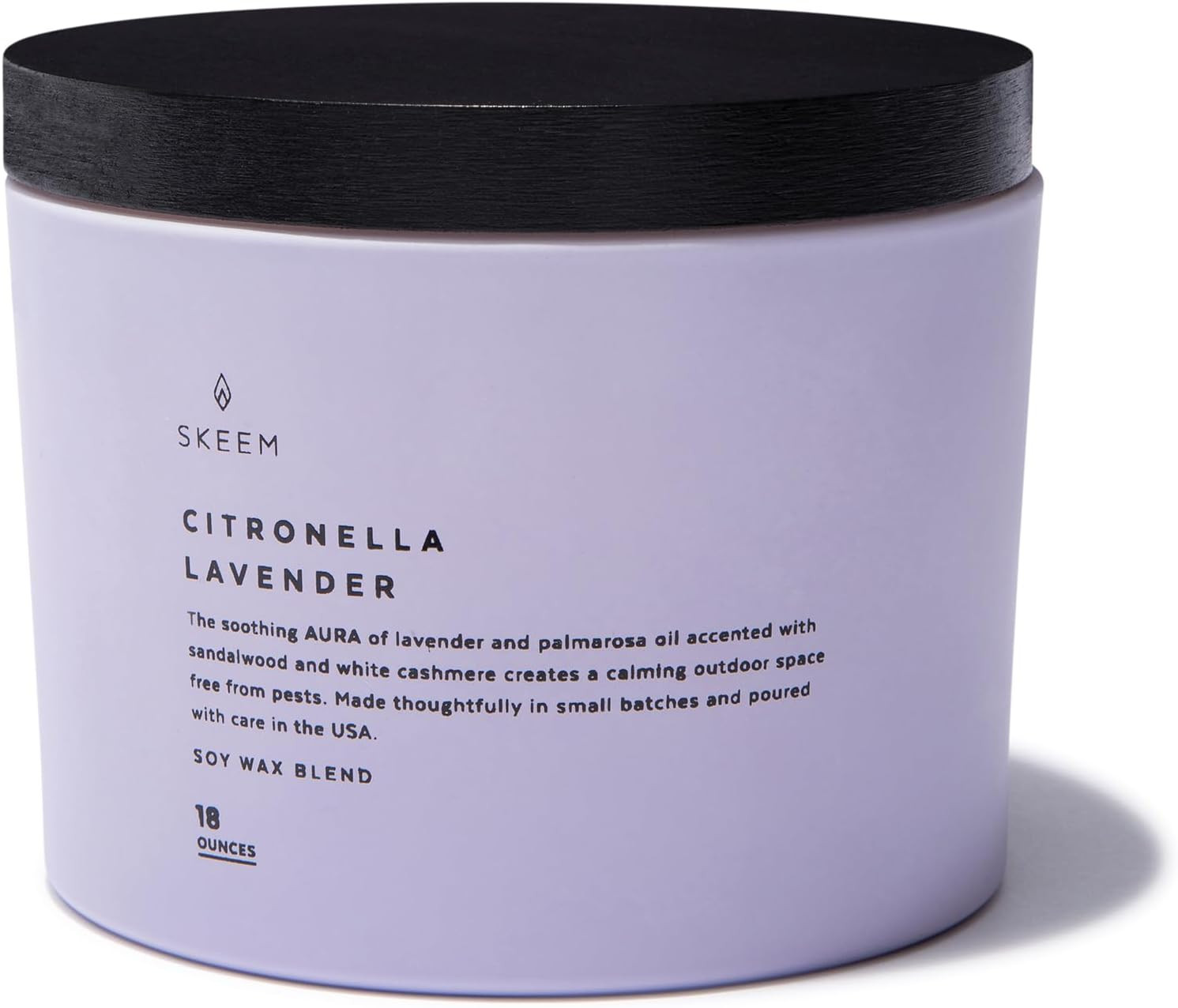 Skeem Aura Citronella 3-Wick Candle - Lavender Scented Candle - Lavender, Palmarosa and Sandalwoo... | Amazon (US)