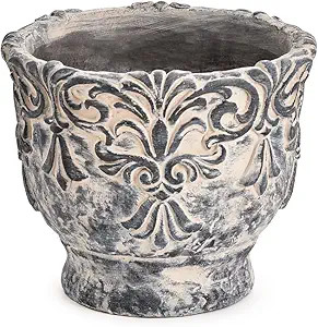 Sungmor 7.3 Inch Cement Plant Pot for Plants, Succulent Planter with Embossed Design, Vintage Con... | Amazon (US)