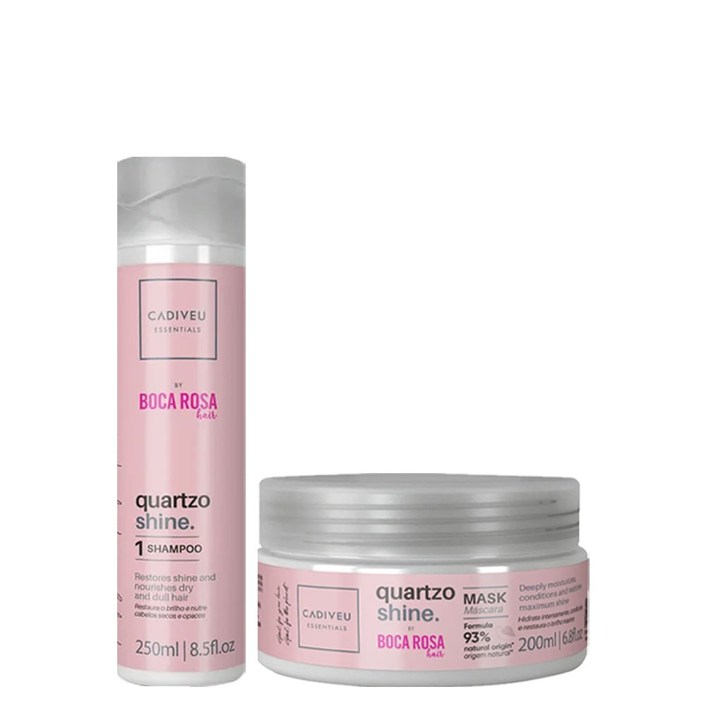 Kit Cadiveu Essentials Quartzo Shine - Shampoo 250 ml + Máscara de Brilho 200 ml - AMOBELEZA - P... | Amobeleza (BR)