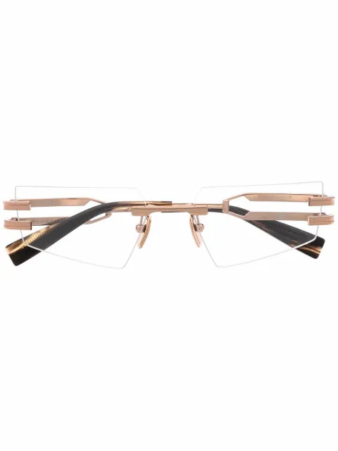 Balmain Eyewear Fixe Rimless Glasses - Farfetch | Farfetch Global