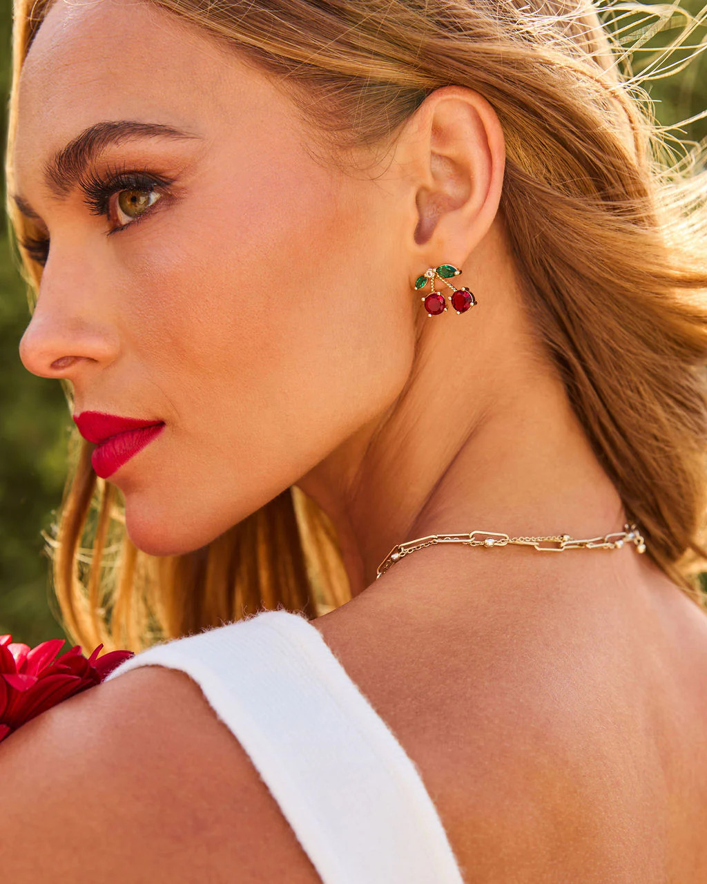 Picnic Darling Drop Cherry Earrings | VICI