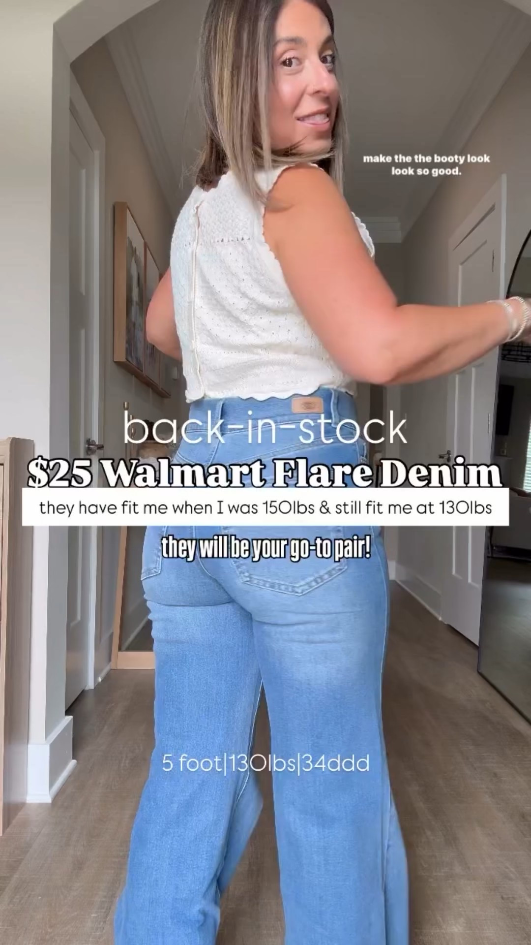 They’re now marked down to $17.50!!!!

Wore them at 150lbs, still obsessed at 130. They’re like the sisterhood of the traveling jeans!

A little long? I just cut ’em. Let me know if you wanna see how I do it!
#petiteandcurvy #shortgirlfashion #shortgirlstyle #petitestyle #petitefashion #shortgirlproblems #size6 #shortandcurvy #walmartfashion #walmartfashionfinds #walmartjeans