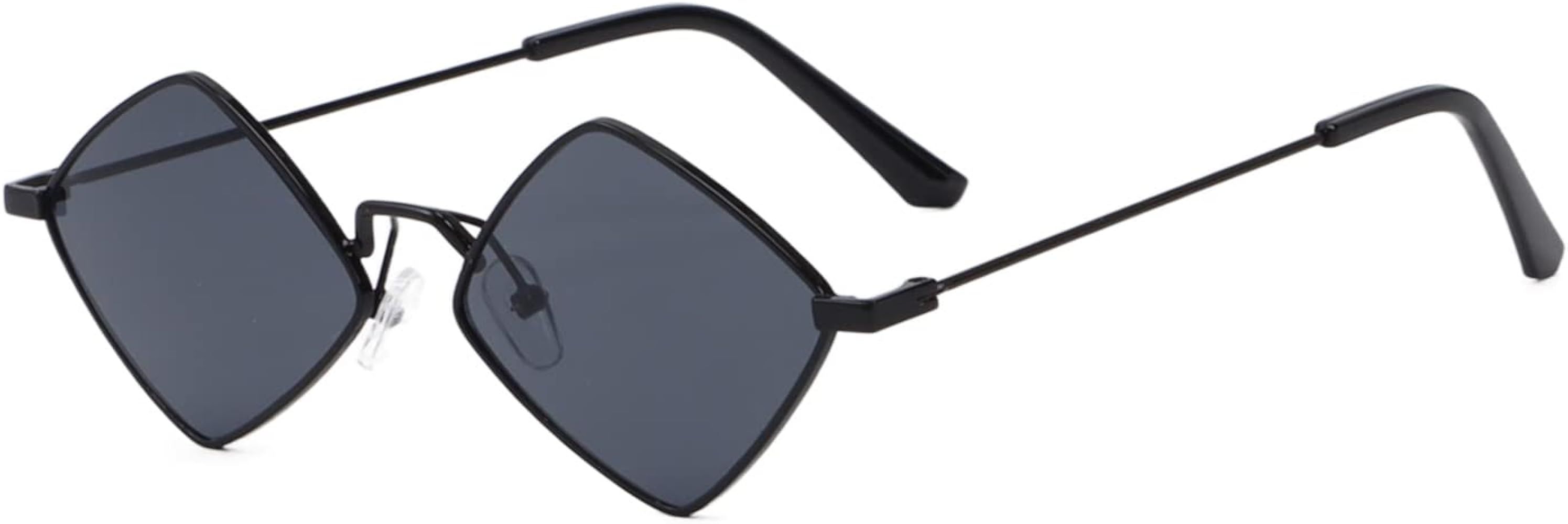 Dazzleimart Retro Diamond Shape Sunglasses for Men & Women, Metal Quadrilateral Frame Shades UV P... | Amazon (US)