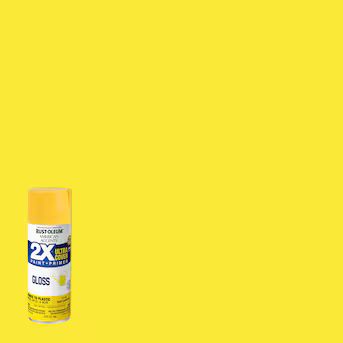 Rust-Oleum 2X Ultra Cover Gloss Sun Yellow Spray Paint and Primer In One (NET WT 12-oz) | Lowe's