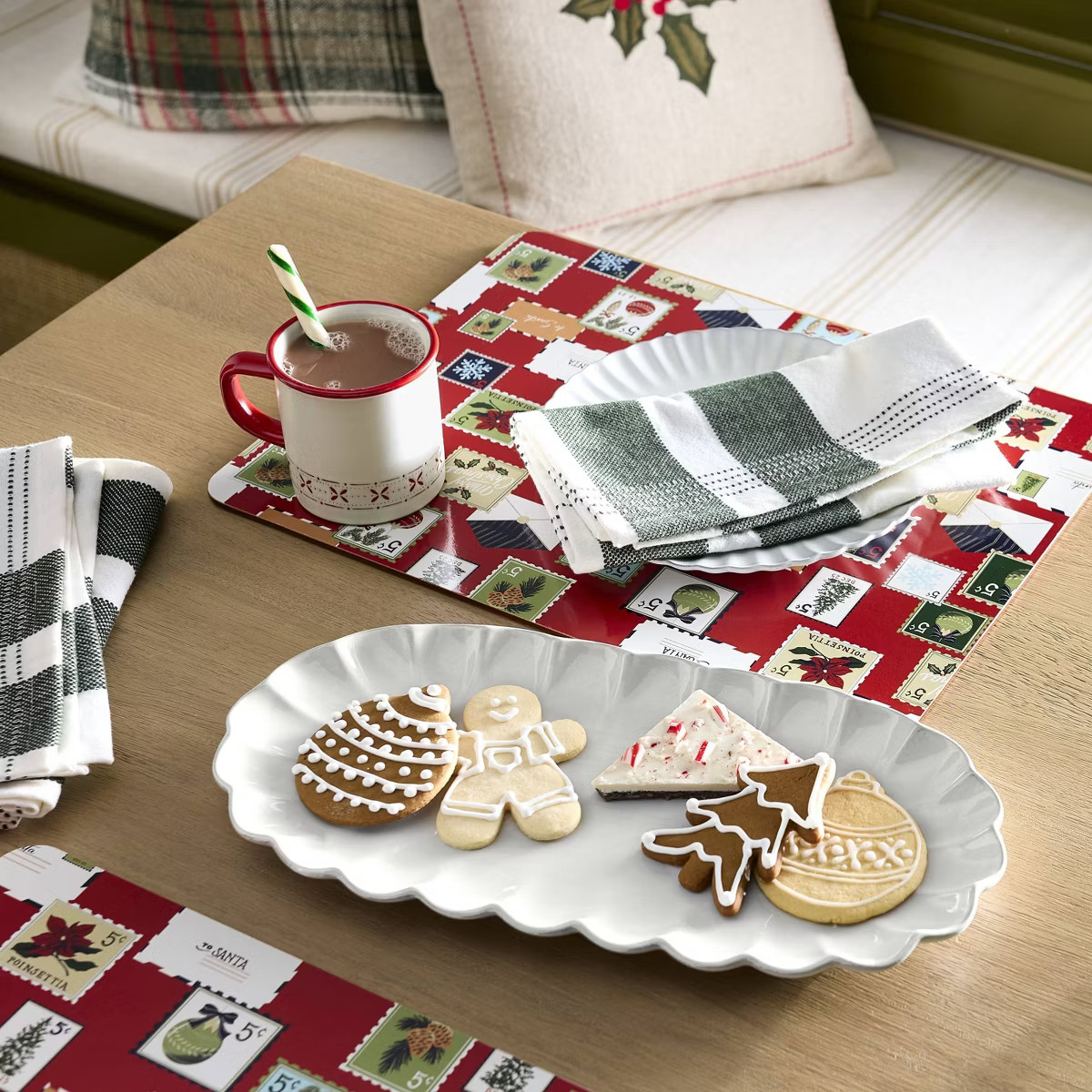 Scallop Stoneware Serving Tray Cream - Hearth & Hand™ with Magnolia | Target
