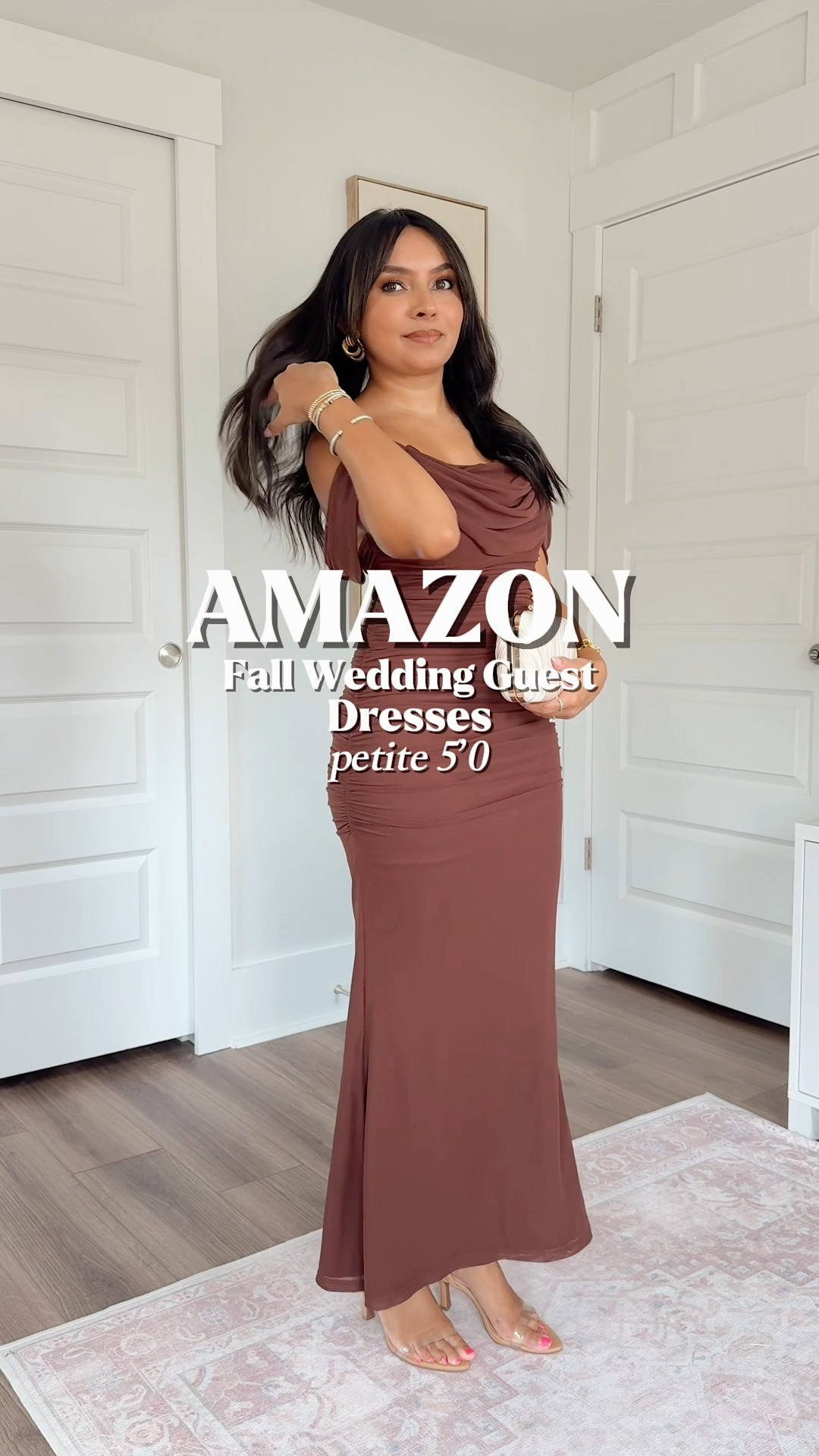 Amazon Fall Wedding Guest Dresses
For reference: I’m 5’0, 32b bra size, and 2/26 in bottoms, pear shaped. 
*Everything I share is unaltered! TTS means true to size.

Dark Green dress size small TTS
Heels size 5 TTS

Burgundy dress size xs TTS
Heels size 5 TTS

Navy blue dress size small - a little long on me with heels
Heels size 5 TTS

Black dress size small TTS
Heels size 5 TTS

Brown dress size xs TTS
Heels size 5 TTS


Wedding guest
Amazon dress
Petite formal
Gowns
Black Tie
Cocktail
Formal dress
Affordable wedding guest dress
Autumn wedding 
Petite friendly
autumn
Rachel Miranda Blog
Honeysweetpetite
Honey Sweet Petite

#LTKPetite #LTKWedding #LTKgrwm
