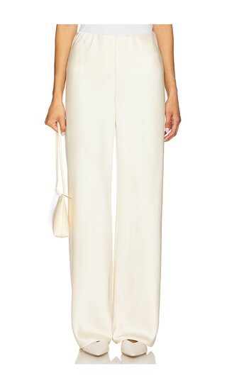 Vince Fluid Bias Pant in Cream. - size XL | Revolve Clothing (Global)