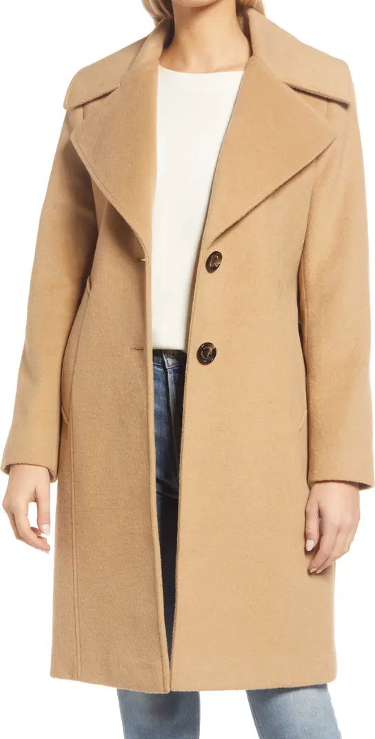 Sam Edelman Women's Notch Collar Textured Coat | Nordstrom | Nordstrom