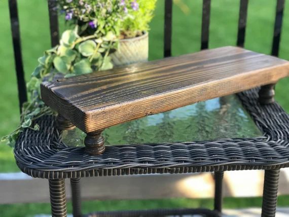 Rustic Farmhouse Long Large Wooden Pedestal Tray Riser | Etsy | Etsy (US)