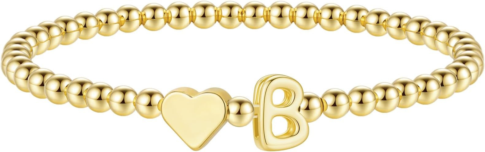 M MOOHAM Stocking Stuffers for Teen Girls Women - Dainty Gold Initial Beaded Bracelets for Women ... | Amazon (US)