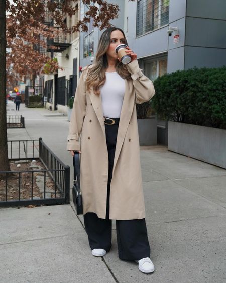 I have shopped for SO many trench coats and I finally found THE ONE. My absolute favorite trench coat is from @oakandfort 🤍

For size reference, I’m usually a size medium and got an XS. It runs huge 😅 but it’s very high quality, with a slight weight to it and it’s fully lined.

#LTKworkwear #LTKSeasonal #LTKstyletip