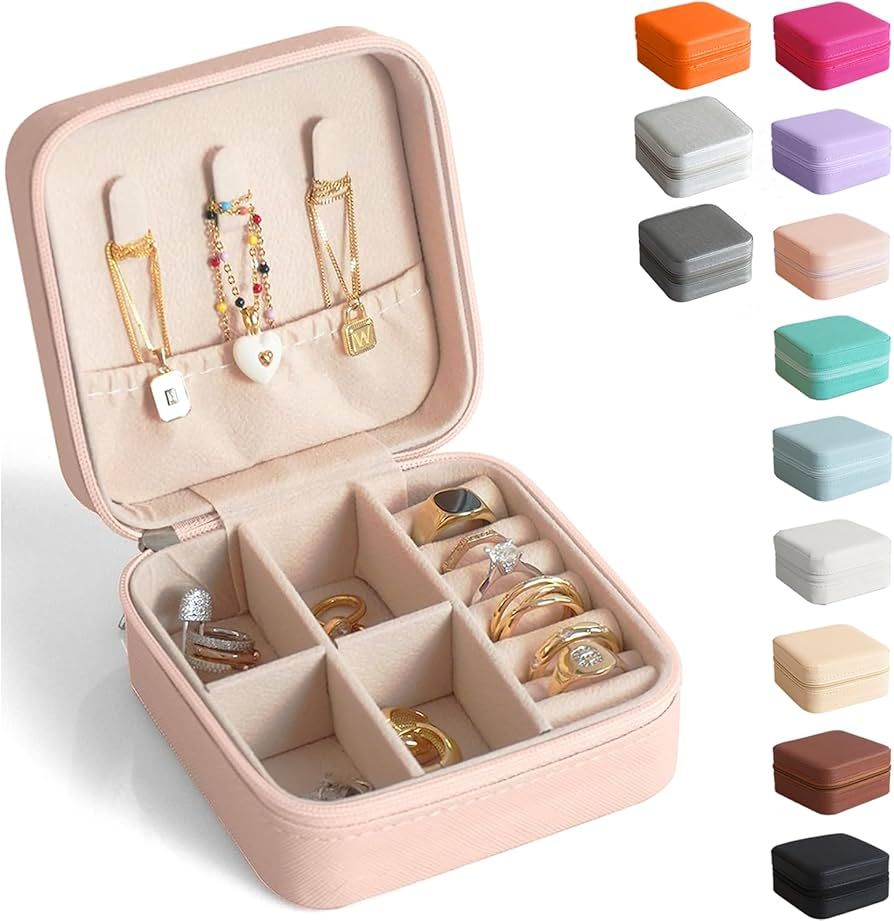 BeBeGee Exquisite Travel Jewelry Case, Portable Mini Jewelry Travel Organizer, Small Jewelry Box ... | Amazon (US)