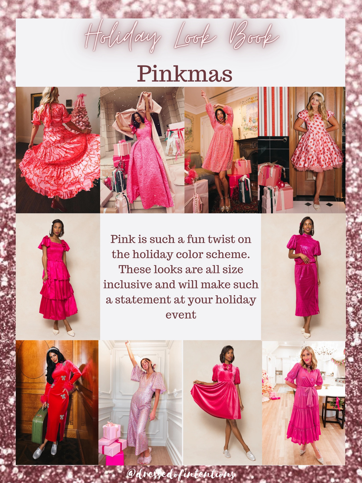 Pink is such a fun twist on the holiday color scheme. These looks are all size inclusive and will make such a statement at your holiday event. Use code dressedofintentions15 to save 15% off these looks 

#LTKPlusSize #LTKHoliday #LTKParties