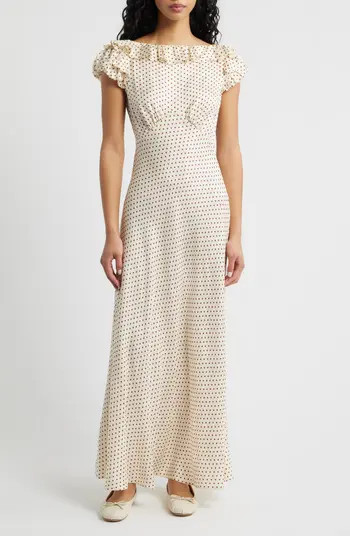 Emerence Ruffle Print Silk Blend Maxi Dress | Nordstrom