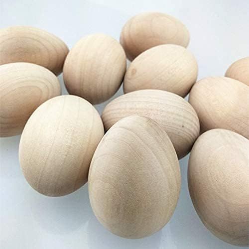 Unfinished Unpainted Wooden Eggs 6 Pack 2.5" x 1-7/8" Easter DIY Craft Eggs for Easter Decorate | Amazon (US)
