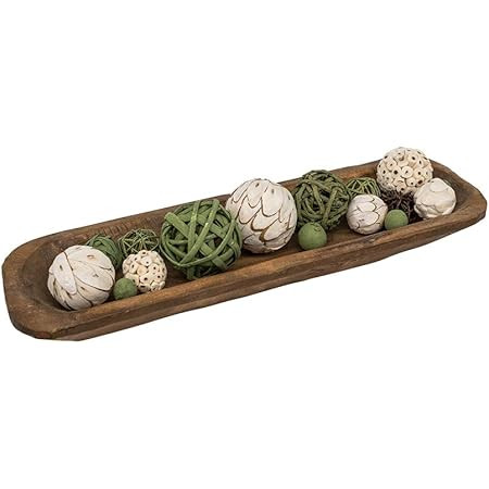 BND+ Wooden Dough Bowl Antique Walnut Reddish Brown Vintage High-Quality Oblong Hand Carved Bowl ... | Amazon (US)