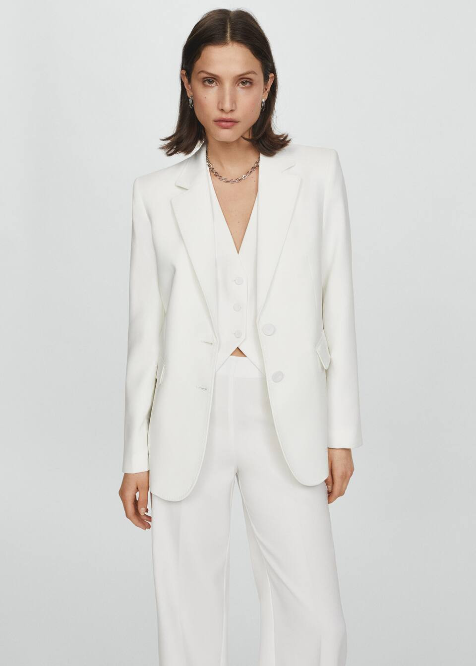 Suit vest with buttons -  Women | Mango USA | MANGO (US)