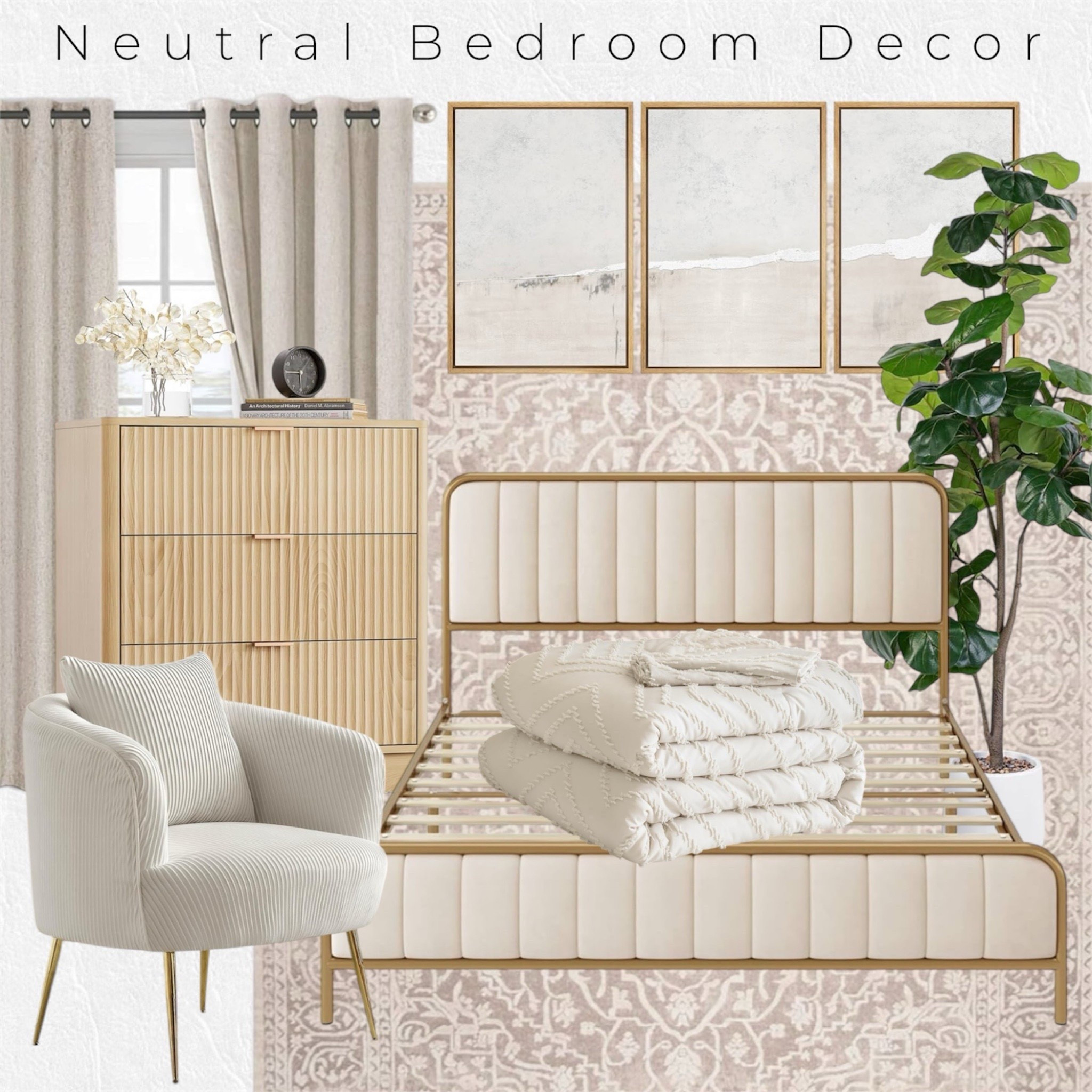 Amazon neutral bedroom decor.



Neutral decor, bed frame, dresser, bedroom inspo, neutral bedroom, bedroom rug, Amazon furniture, blackout curtains, accent chair, room decor, wall art, bedroom inspiration, 

#LTKStyleTip #LTKFamily

#LTKHome #LTKSeasonal #LTKSaleAlert