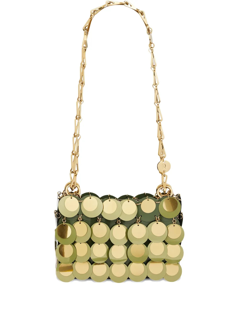 Rabanne Nano Sparkle Shoulder Bag | Green | FARFETCH | Farfetch Global